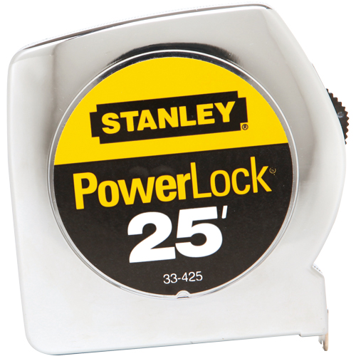 STANLEY TOOLS PowerLock® Measuring Tape, 1" x 25', 16ths of an Inch