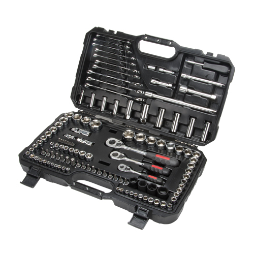 Aurora Tools TLV361 1/4", 3/8" & 1/2" Drive SAE/Metric Socket & Wrench Set, 120 Pcs, Deep