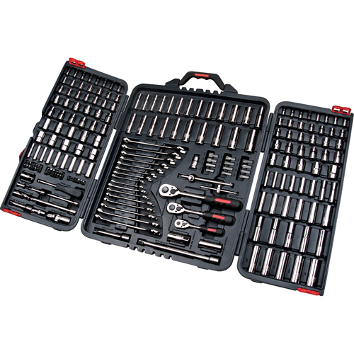 Outils Aurora TLV362 Jeux de douilles et cl&eacute;s SAE/m&eacute;triques 1/4", 3/8" et 1/2", 210 Mcx, Profond