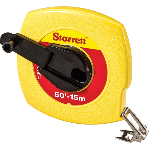Starrett KTS510-50ME-N Closed Reel Long Tape, 3/8" x 15 m/50', Imperial & Metric Graduations