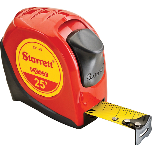 Starrett KTX1-25-N Ruban &agrave; mesurer pour ing&eacute;nieur, 1" x 25', Marques de goujon 1/16"