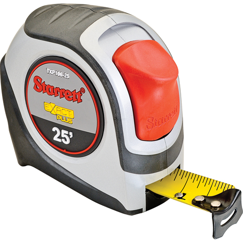 Starrett KTXP106-25-N KTXP Series Measuring Tape , 1" x 25', 1/16" Graduations