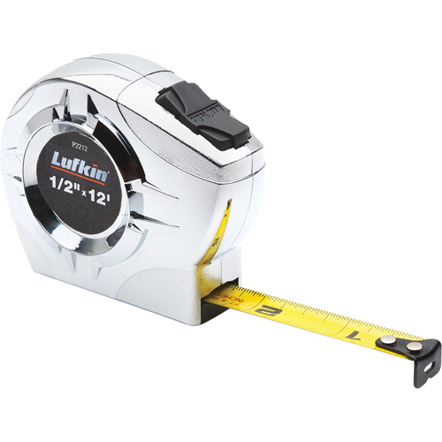 Lufkin By Crescent P2212XN Tape Measure Chrome Engineers, 1/2" x 12', in./ft. Graduations
