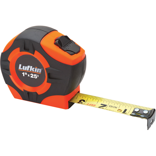 Lufkin By Crescent PHV1425N P1000 Series Measuring Tape, 1" x 25', in./ft. Graduations