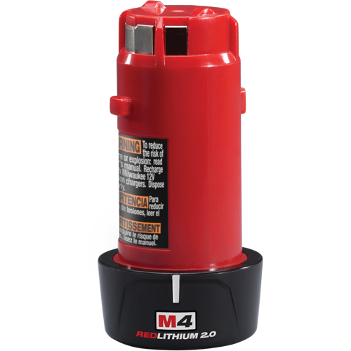 Milwaukee 48-11-2001 M4 Redlithium Batteries, Lithium-Ion, 4 V, 2 A