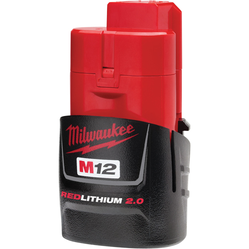 Milwaukee 48-11-2420 M12 Redlithium 2.0 Battery, Lithium-Ion, 12 V, 2 A