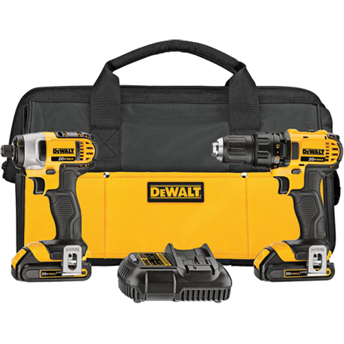 DEWALT DCK280C2 Max* Drill/Driver & Impact Driver Kit, Lithium-Ion, 20 V