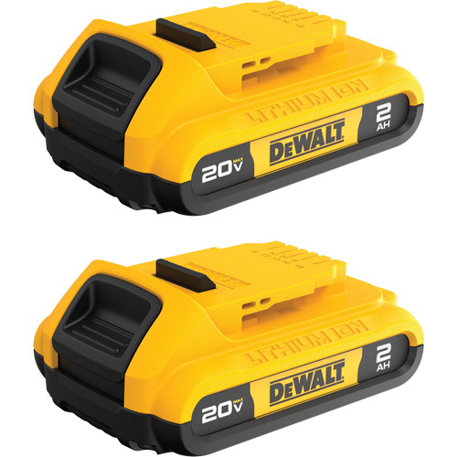 DEWALT DCB203-2 Max* Compact Batteries, Lithium-Ion, 20 V, 2 A