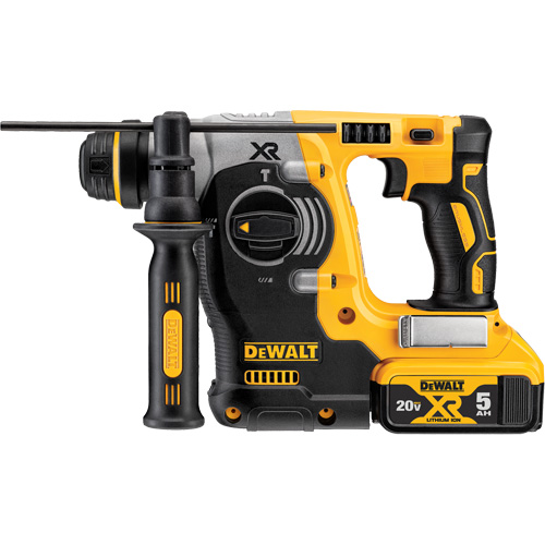 DEWALT DCH273P2 Max XR&reg; Brushless L-Shape Rotary Hammer Kit, 20 V, 1", 0-1100 RPM