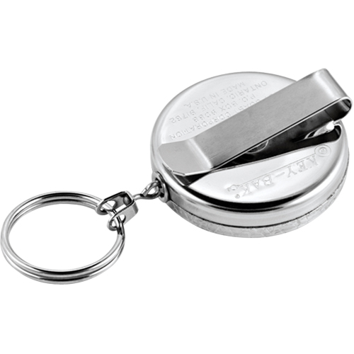 Key-Bak 0005-002 Porte-cl&eacute;s &agrave; d&eacute;vidoir The Original, Chrome, C&acirc;ble 24", Fixation Agrafe de ceinture