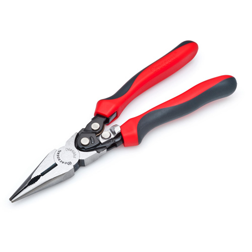 Crescent PS6549C Pro Series Dual Material Long Nose Compound Action Cutting Pliers, 9" L