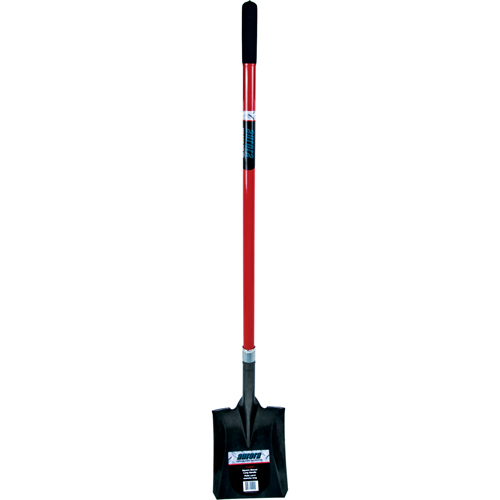 Aurora Tools TLZ469 Heavy-Duty Square Shovel, Fibreglass, Carbon Steel Blade, Straight Handle, 47-1/2" Long