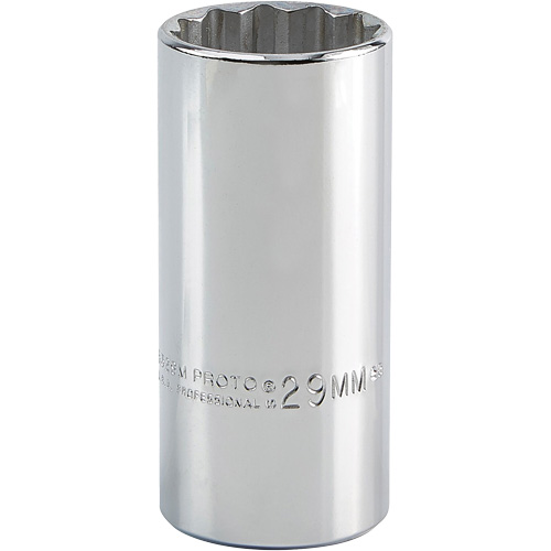 Proto J5329M Universal Socket, 29 mm, 1/2" Drive, 12 Points, Deep
