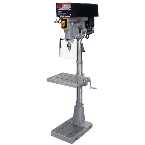 King Canada KC-30HS-VS Perceuses &agrave; colonne de plancher, 15", Mandrin 5/8", 5000 tr/min