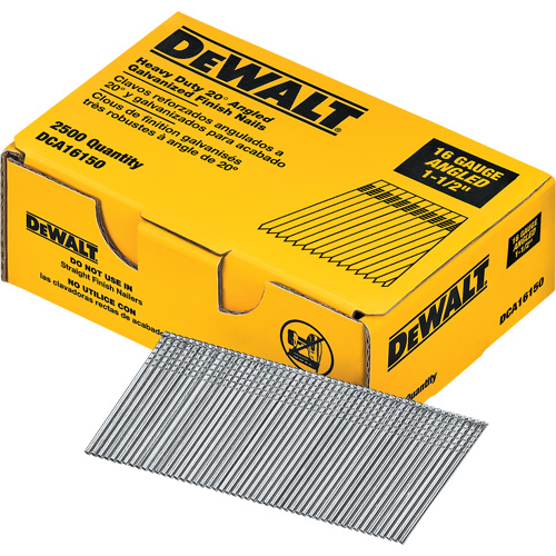 DEWALT DCA16150 Clous de finition &agrave; angle de calibre 16