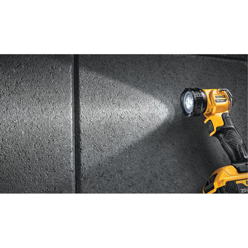 DEWALT DCL040 Lampe de travail Max, DEL, 110 lumens, 11 hres de fonctionnement, Bloc-pile Rechargeable, Plastique