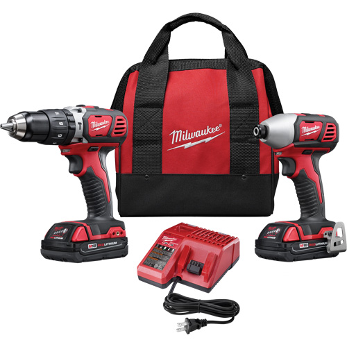 Milwaukee 2697-22CT M18 Cordless 2-Tool Combo Kit, Lithium-Ion, 18 V