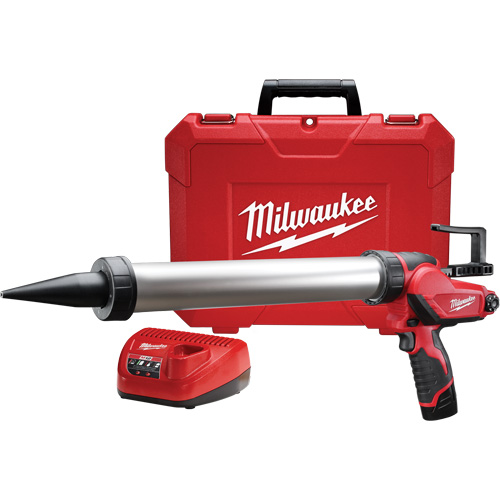 MILWAUKEE M12 Cordless Sausage Style Caulk & Adhesive Gun Kit TMB535
