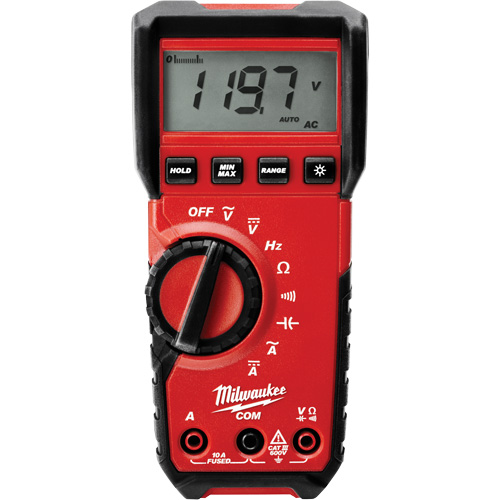 Milwaukee 2216-20 Digital Multimeter, AC/DC Voltage, AC/DC Current