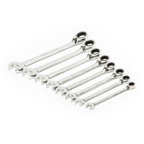 Gearwrench 9543 72-Tooth 12-Point Reversible Ratcheting Wrench Set, Combination, 8 Pieces, Metric