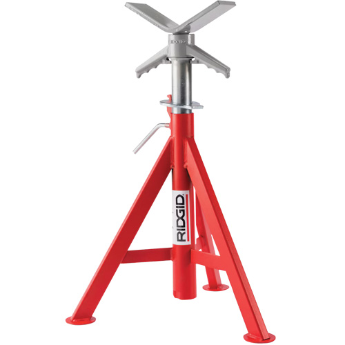 Ridgid 56657 Supports de tuyaux abaiss&eacute; en V no VJ-98, 51-96 cm R&eacute;glage de la hauteur, 12" Capacit&eacute; max. de tuyau, 2500 lb Capacit&eacute; de charge max.