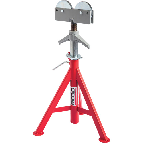 Ridgid 56667 Roller Head Low Pipe Stand #RJ-98, 59-104 cm Height Adjustment, 12" Max. Pipe Capacity, 1000 lbs. Max. Weight Capacity
