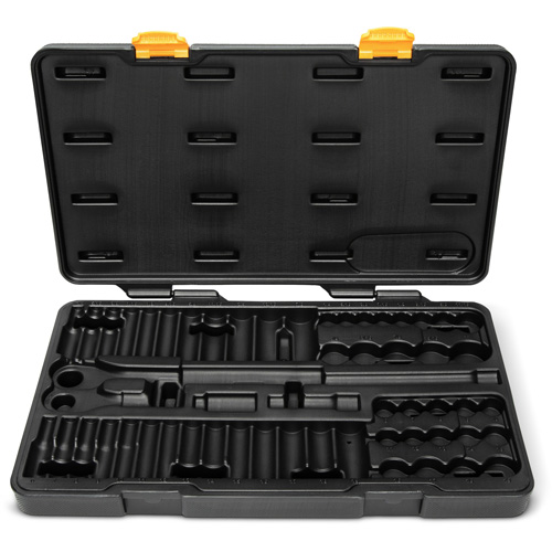 Gearwrench 80550 Jeu d'outils SAE/m&eacute;triques &agrave; 6 pans pour m&eacute;canicien, 57 Mcx, Prise de 3/8", Profond