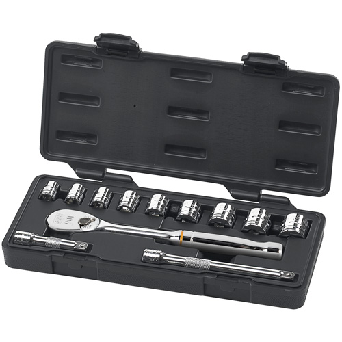 Gearwrench 80556 6-Point SAE Mechanics Tool Set, 12 Pcs, 3/8" Drive Size