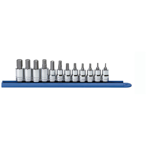 Gearwrench 80580 Jeu de douilles m&eacute;triques, Hexagonale, Prise 3/8", 12 mrcx