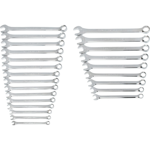 Gearwrench 81900 12 Point Long Pattern Wrench Set, Combination, 24 Pieces, Imperial and Metric