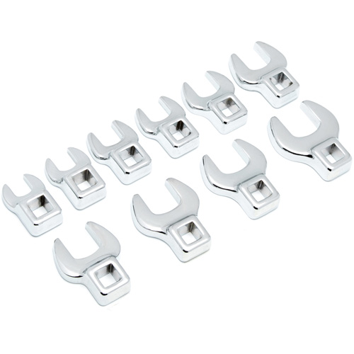 Gearwrench 81909 Jeu de cl&eacute;s &agrave; prise 3/8", Pied-de-biche, 10 morceaux, M&eacute;trique