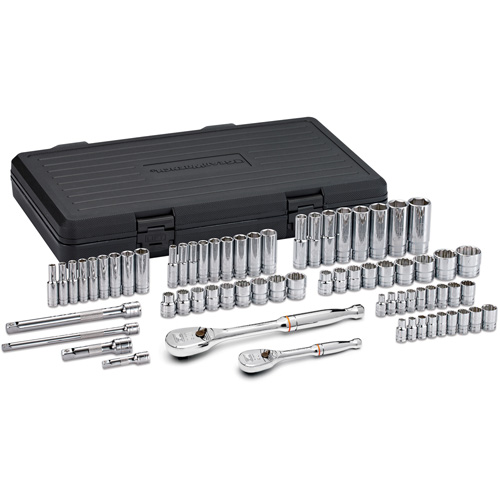 Gearwrench 83000 6- & 12-Point SAE/Metric Mechanics Tool Set, 68 Pcs, Deep