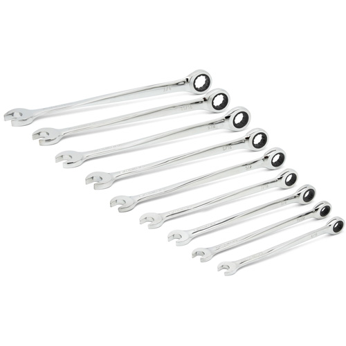 Gearwrench 85898 72-Tooth 12 Point XL X-Beam Ratcheting SAE Wrench Set, Combination, 9 Pieces, Imperial