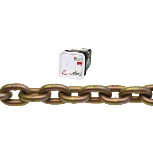 Campbell T0510626 Campbell&reg; Transport Chain, Heat-Treated Carbon Steel, 3/8" x 45' (13.7 m) L, Grade 70, 6600 lbs. (3.3 tons) Load Capacity