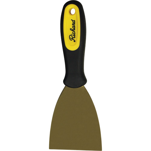 Richard RUB-153 Stiff Wall Scrapers, Brass Blade, 3" Wide, Plastic Handle