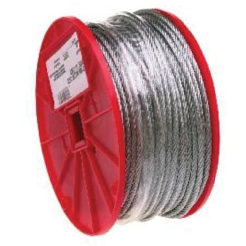 Campbell 7000227 Wire Cable, 500' (152.4 m) x 1/16", 96 lbs. (0.048 tons), Galvanized