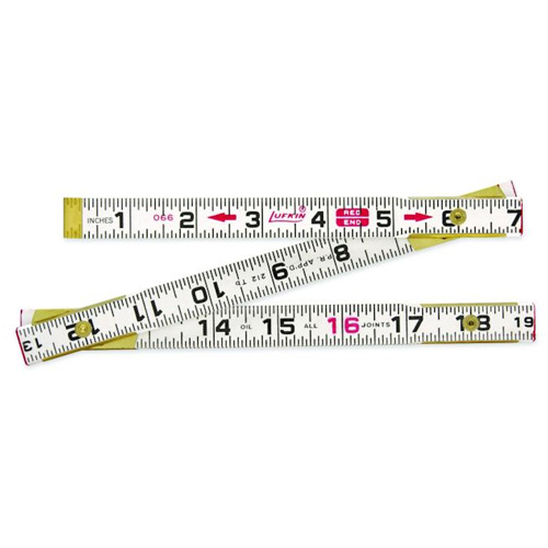 Lufkin By Crescent 062CMEN Red End&reg; Rule, 2 m L, Wood, 1 mm Graduations