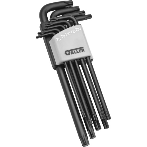 ALLEN INDUSTRIAL HAND TOOLS Long Arm LHandle Key Set TSB154 (56620G