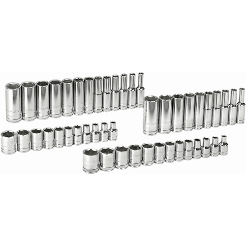 Gearwrench 80314D Jeu de douilles SAE/m&eacute;triques &agrave; 6 pans, 47 Mcx, Prise de 1/4", Profond