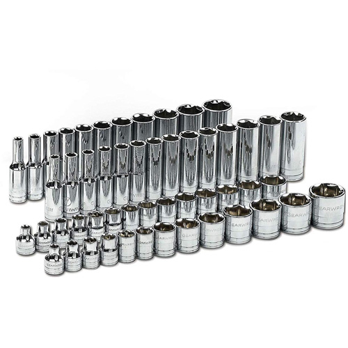 Gearwrench 80550P 6 Point 120XP SAE/Metric Mechanics Tool Set, 56 Pcs, 3/8" Drive Size, Deep
