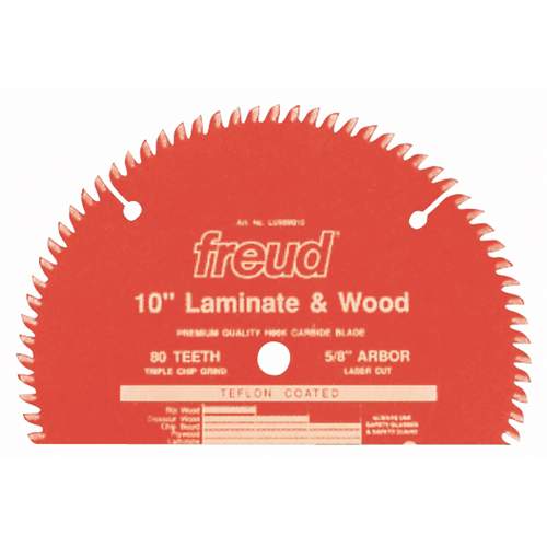 Freud LU98R010 TCS Chipboard Industrial Blades, 10", 80 Teeth, Laminate Use