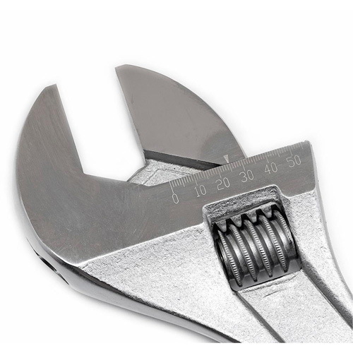 Crescent AC218VS Cl&eacute; &agrave; manche conique r&eacute;glable — emball&eacute; sur carte, 18" lo, la max. 2-1/16"/53 mm, Chrome/Poli