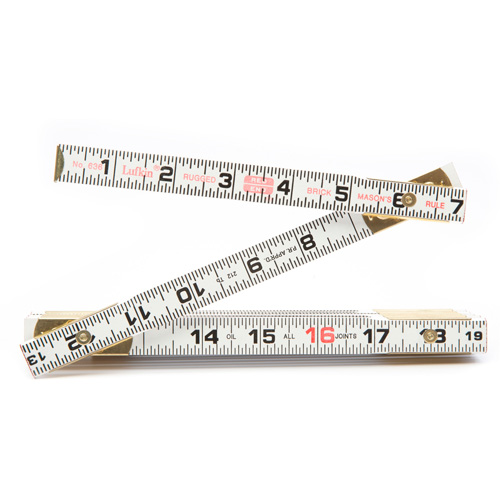 Lufkin By Crescent T636N R&egrave;gle de maçon Red End, 6' lo, Bois, Graduations de 1/16"