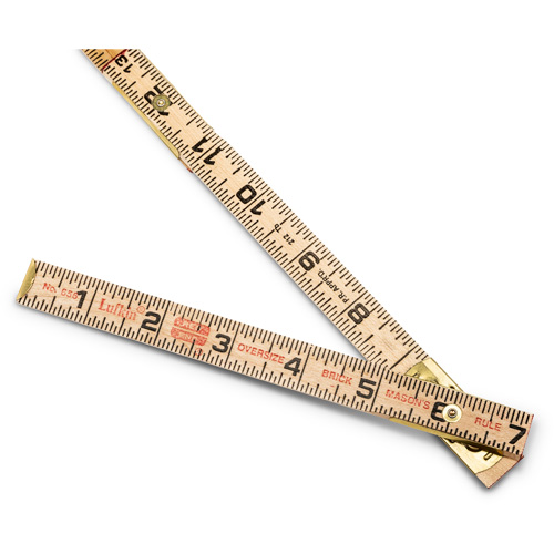 Lufkin By Crescent T656N R&egrave;gle de maçon surdimensionn&eacute; Red End, 6' lo, Bois, Graduations de 1/16"