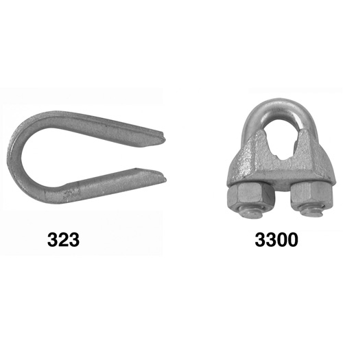 Campbell B7675119 Wire Rope Clips with Thimble Set