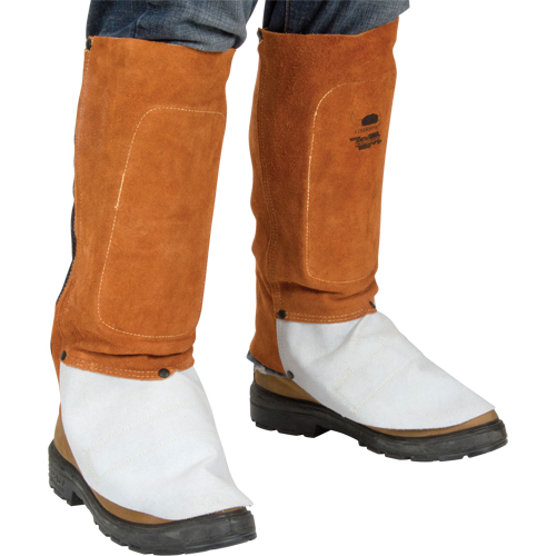 Weld-Mate TTU391 Leather Spats, 14" L, Lava Brown