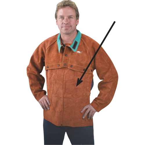 Weld-Mate TTU412 Leather Bib, 20" L, Lava Brown