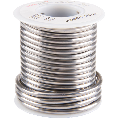 Weldcote Metals 406018X1SP Common Solder, Lead-Based, 40% Tin 60% Lead, Solid Core, 0.125" Dia.