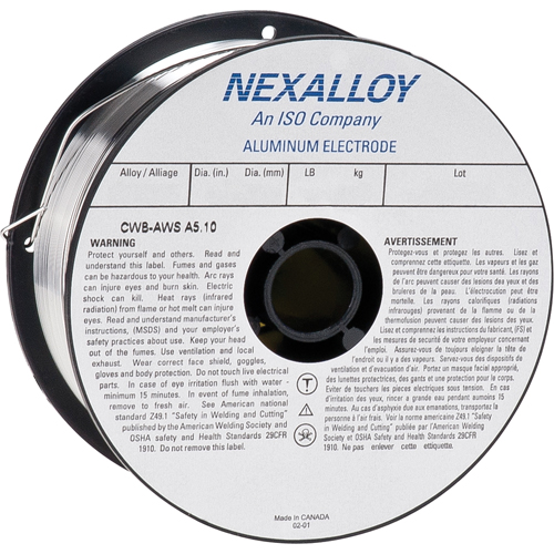 Nexal 40430301SP 4043 Welding Wire, Aluminum, 0.030" Diameter