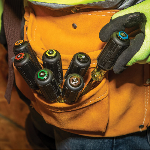 Klein Tools 65160 Jeu tourne-&eacute;crous &agrave; mandrin de 3", 7 mcx, Non magn&eacute;tique, M&eacute;trique